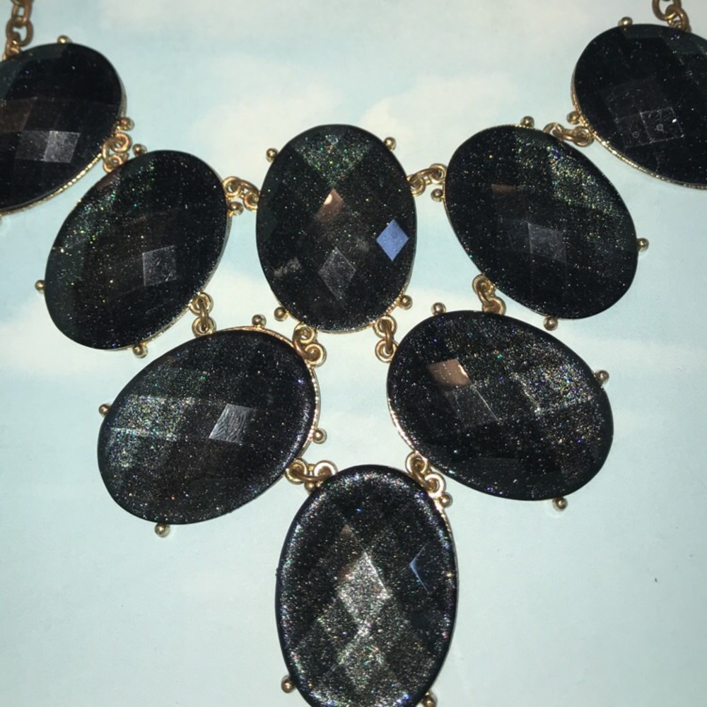 Black and gold statement necklace